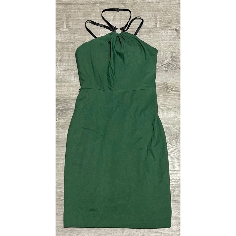 Jason Wu Forest Green Halter Dress Size 8